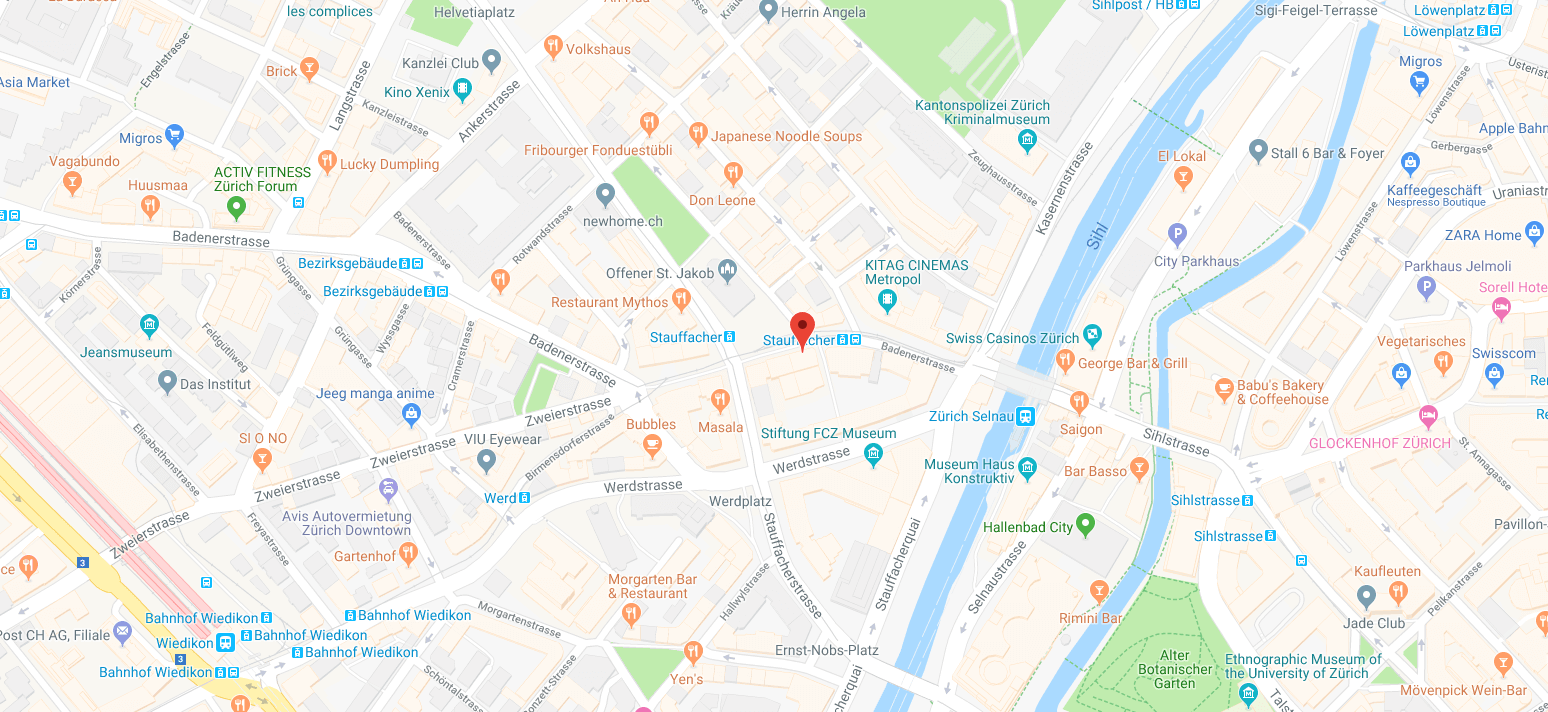 Badenerstrasse 21 Google Map